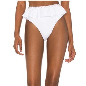 Tularosa Decklan High Waisted Bottom - White & Blush